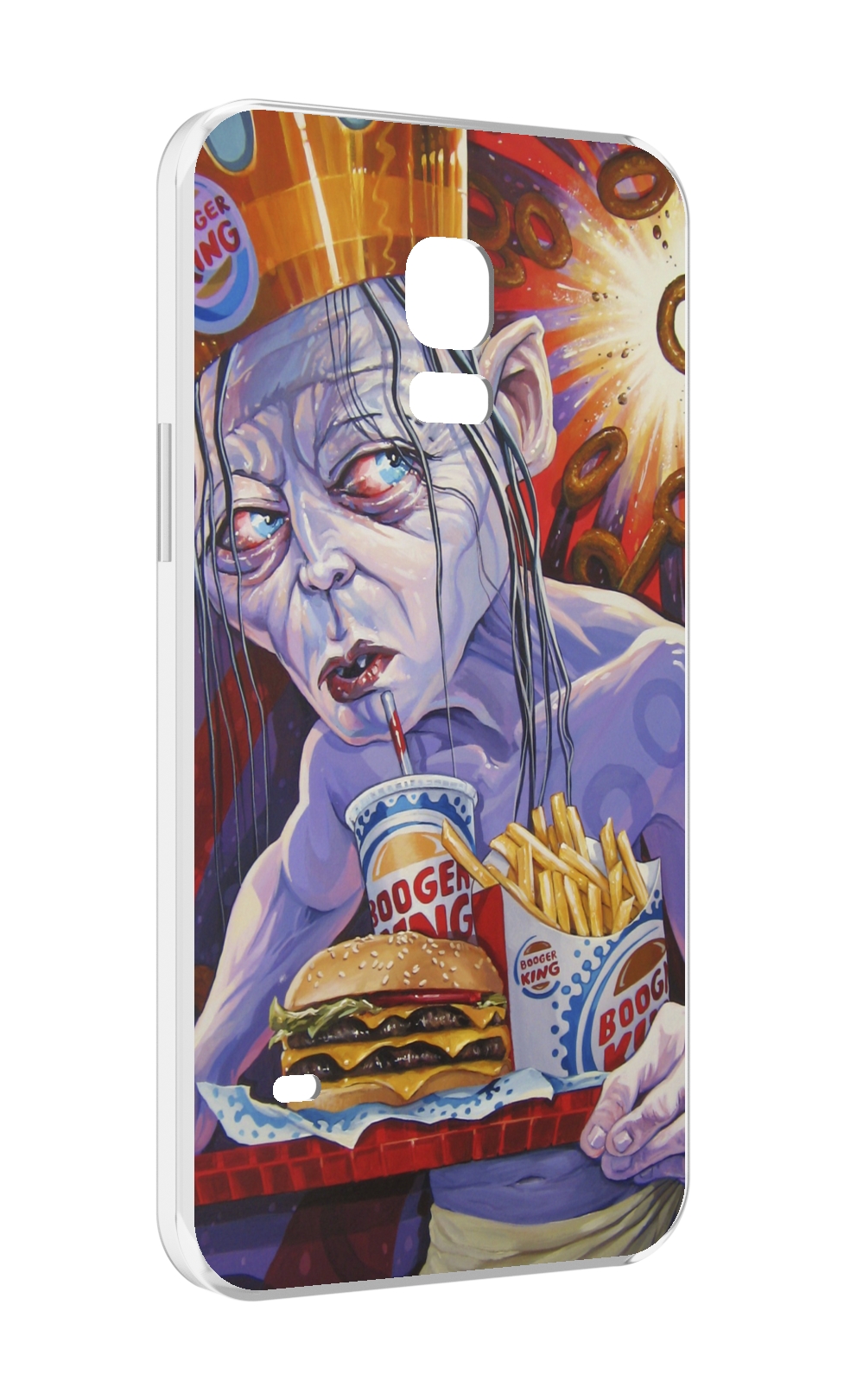 

Чехол MyPads любитель бургер кинга для Samsung Galaxy S5 mini, Прозрачный, Tocco