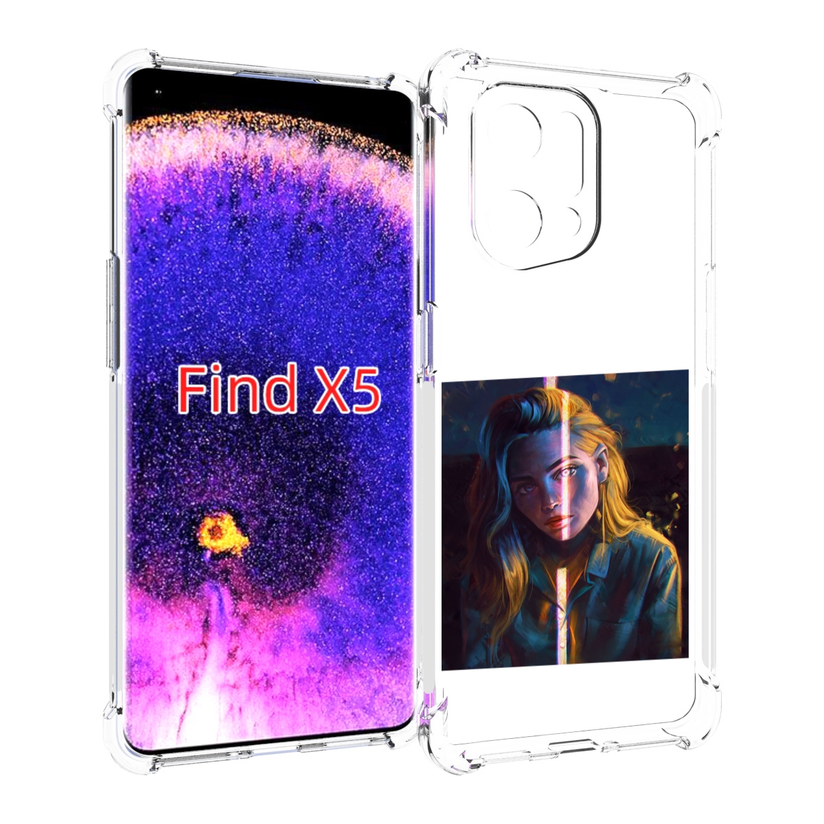 

Чехол MyPads девушка-в-тени для Oppo Find X5, Прозрачный, Tocco
