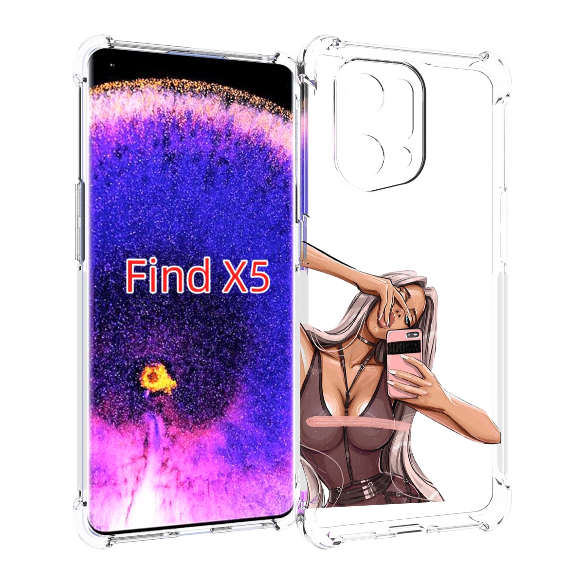 

Чехол MyPads девушка-в-прозрачной-одежде для Oppo Find X5, Прозрачный, Tocco