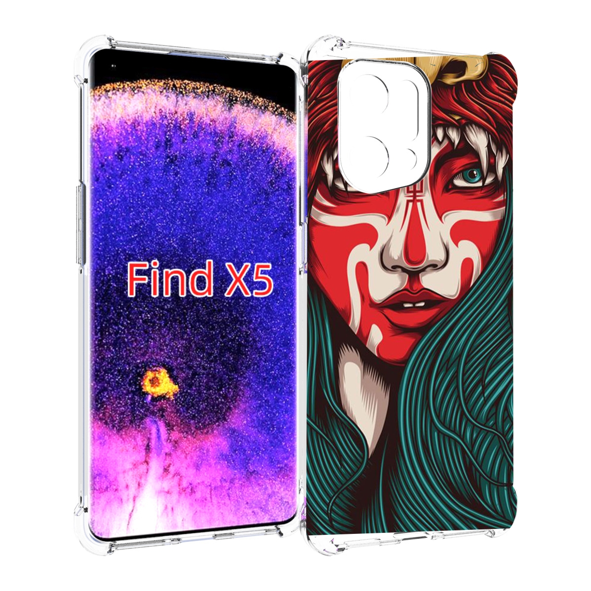 

Чехол MyPads девушка-в-маскировке для Oppo Find X5, Прозрачный, Tocco