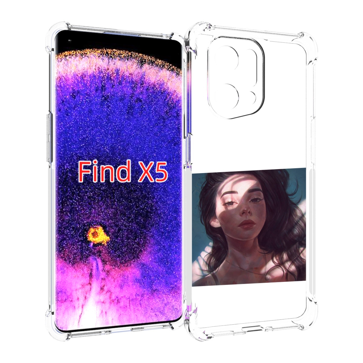

Чехол MyPads девушка-в-лучах женский для Oppo Find X5, Прозрачный, Tocco