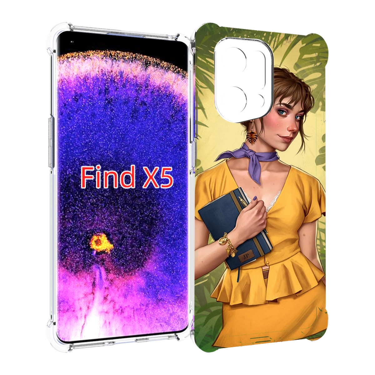 

Чехол MyPads девушка-в-зелени женский для Oppo Find X5, Прозрачный, Tocco