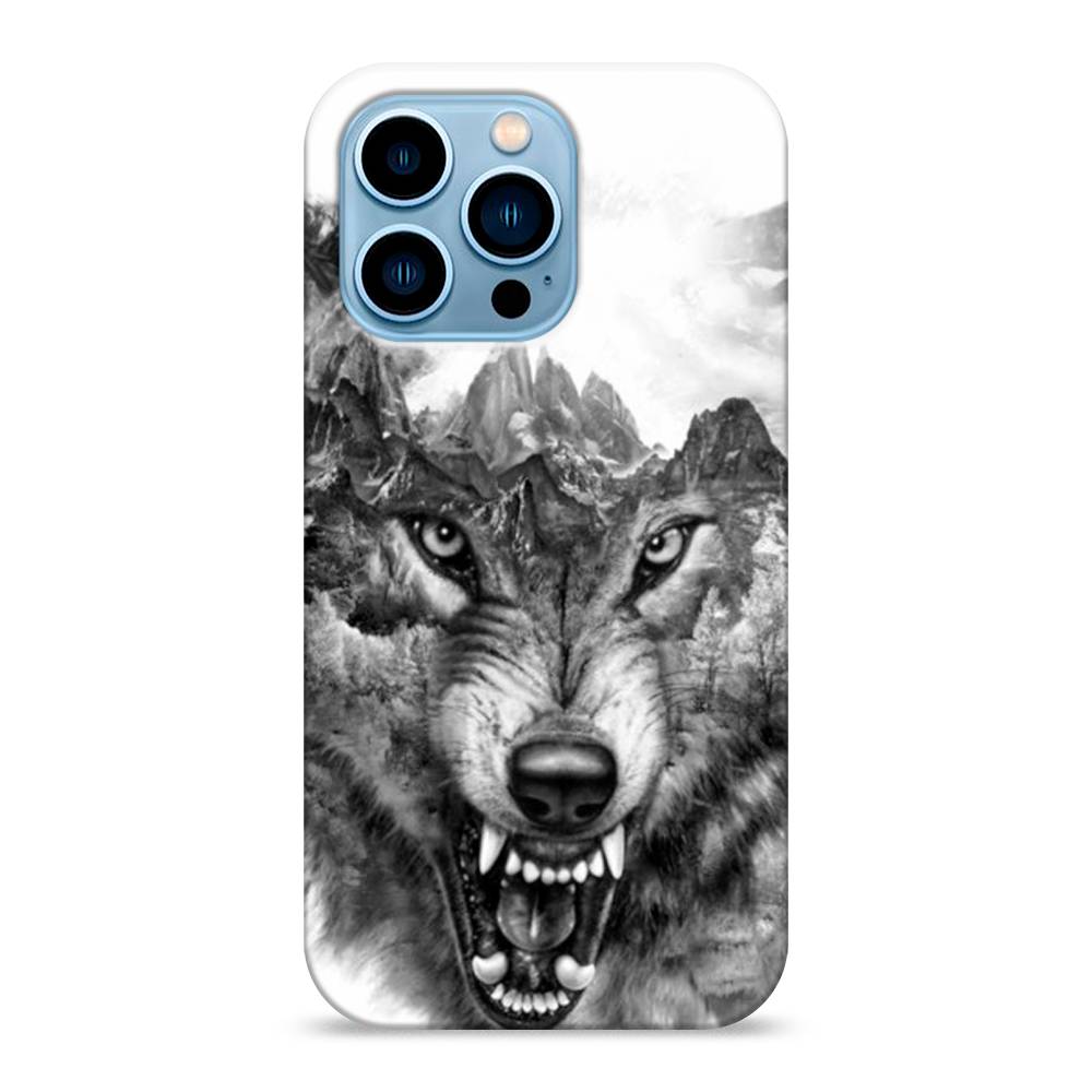 

Пластиковый чехол "Волк в горах" на Apple iPhone 13 Pro, 14320-1