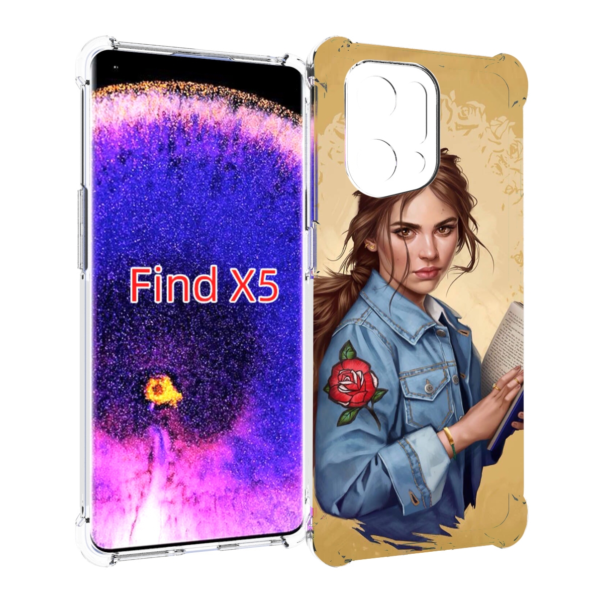 

Чехол MyPads девушка-в-бежевом-фоне для Oppo Find X5, Прозрачный, Tocco
