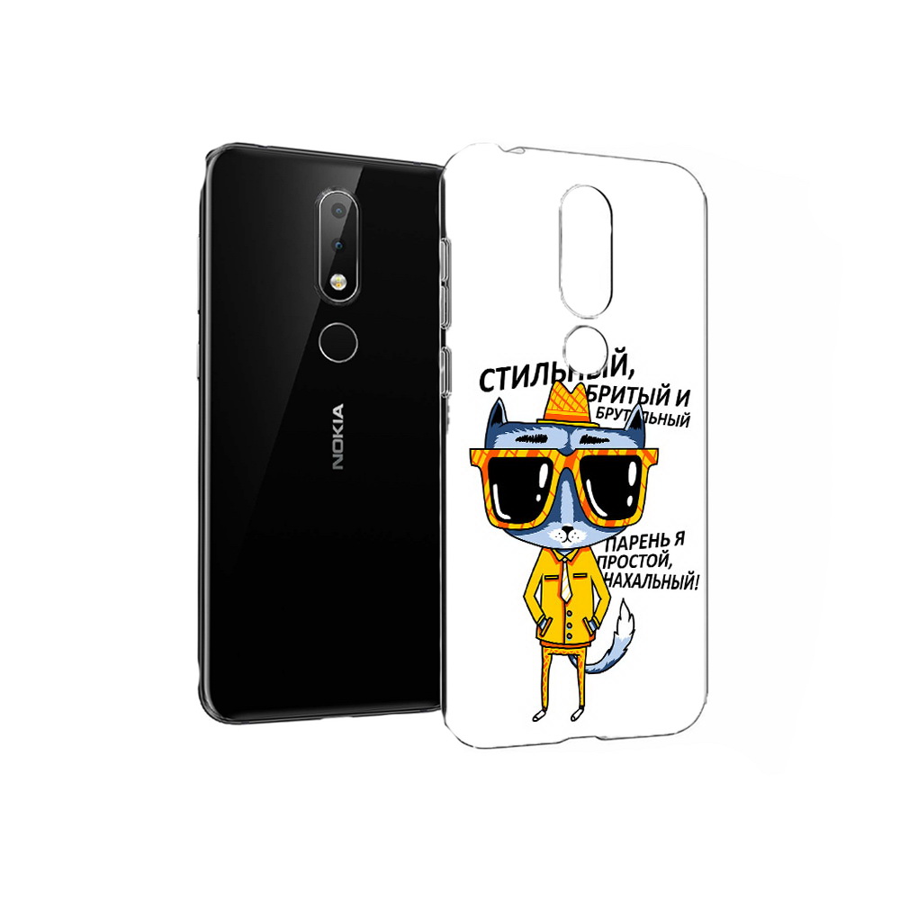 

Чехол MyPads Tocco для Nokia X6 стильный кот (PT115295.99.625), Прозрачный, Tocco