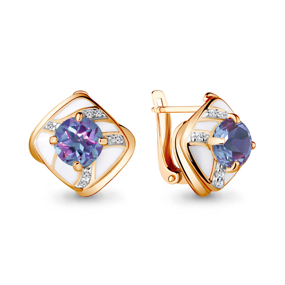 

Серьги из серебра с алекситом Aquamarine 4465225А_925_з, 4465225А_925_з