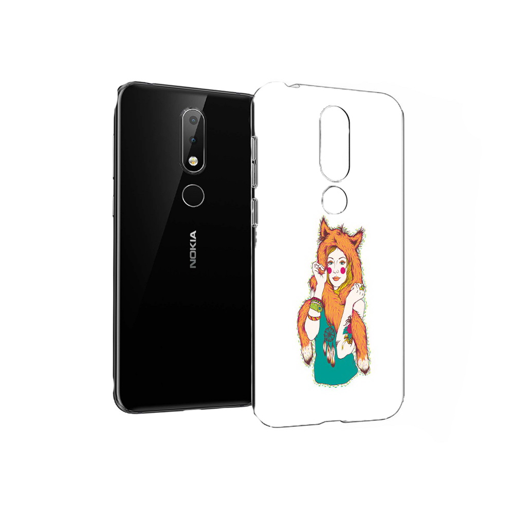 

Чехол MyPads Tocco для Nokia X6 Девушка лиса (PT115295.99.62), Прозрачный, Tocco