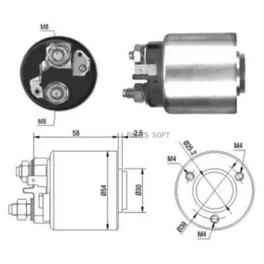 

46011_реле Втягивающее! Citroen Ax/Bx, Peugeot 205/309/405 1.0-1.4 <98, Suzuki Vitara 1.6/