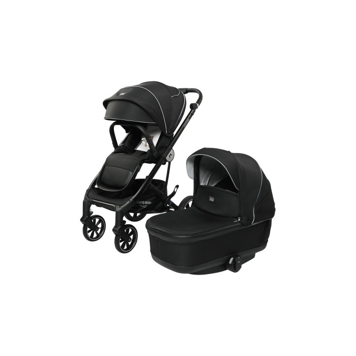 Детская коляска Iningbaby Sevila KR338 2 в 1 Black с люлькой, ПП100005874