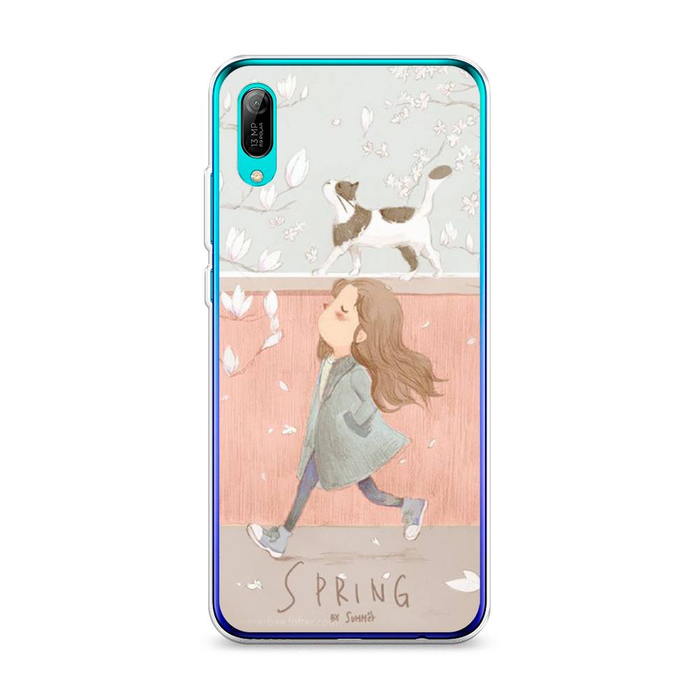

Чехол Awog на Huawei Y6 Pro (Prime) 2019 "Девочка-весна", Серый, 68150-7