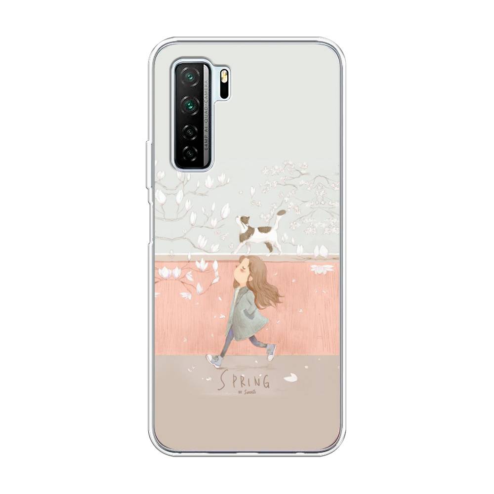 

Чехол Awog на Huawei P40 lite 5G "Девочка-весна", Серый, 6103050-7