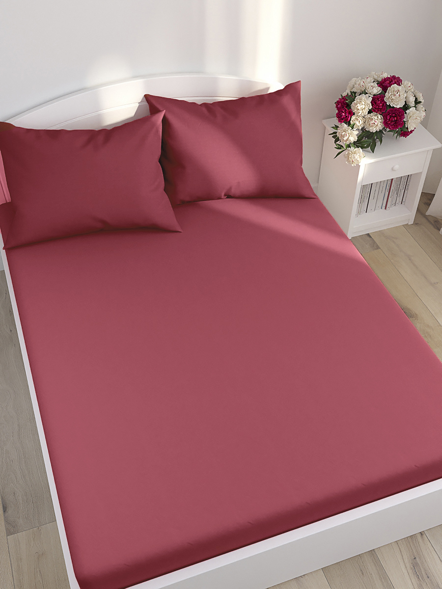 

Простынь на резинке Simple House Малина 90х200 см