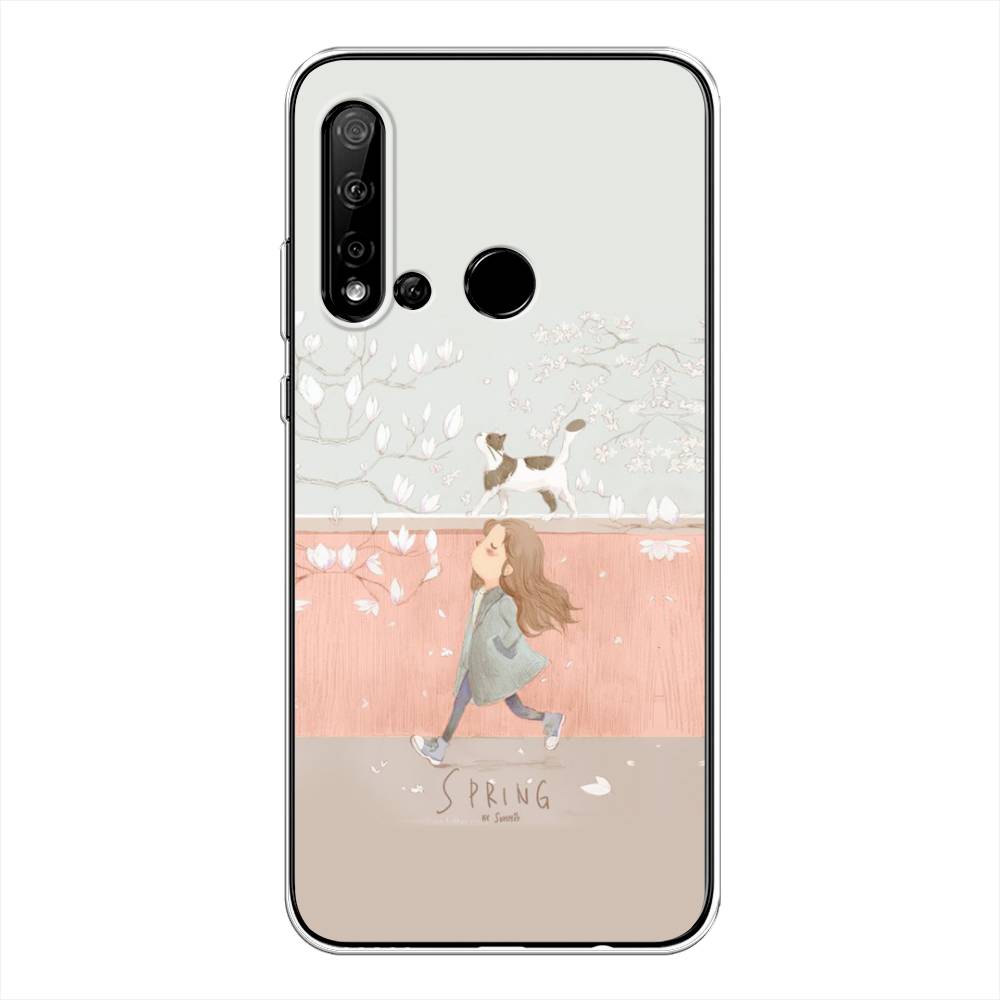 

Чехол Awog на Huawei Nova 5i "Девочка-весна", Серый, 69850-7