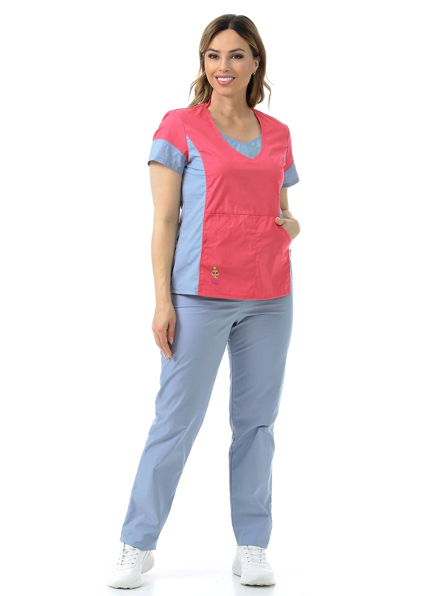 фото Костюм медицинский женский medicalwear киса  124 розовый 54 ru