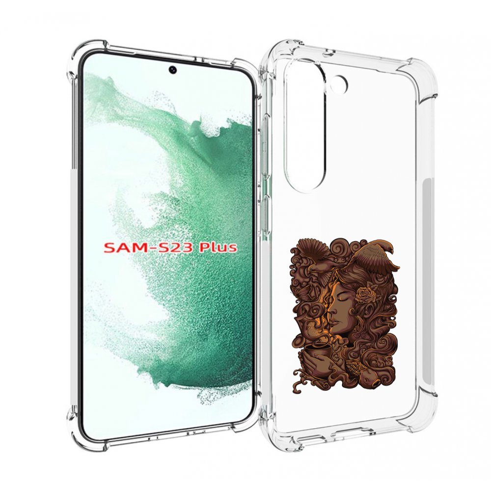 

Чехол MyPads девушка с длинными волосами абстракция для Samsung Galaxy S23 Plus +, Прозрачный, Tocco