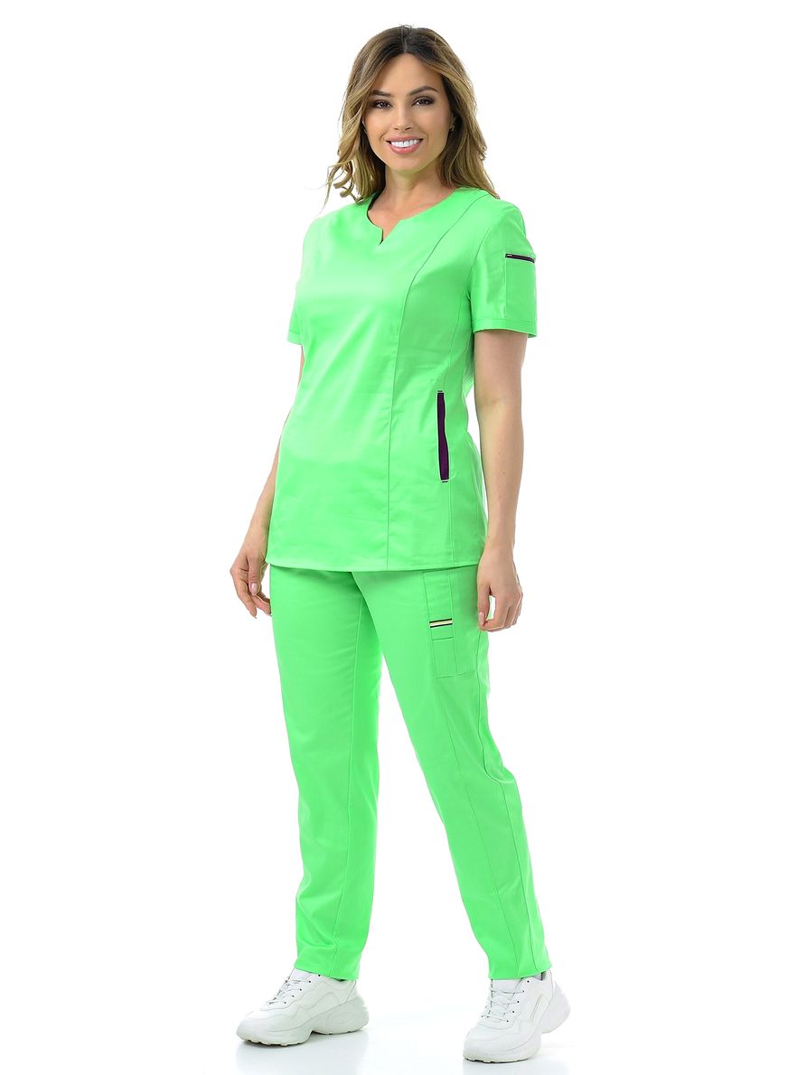 фото Костюм медицинский женский medicalwear инвитро-2 122 зеленый 54 ru