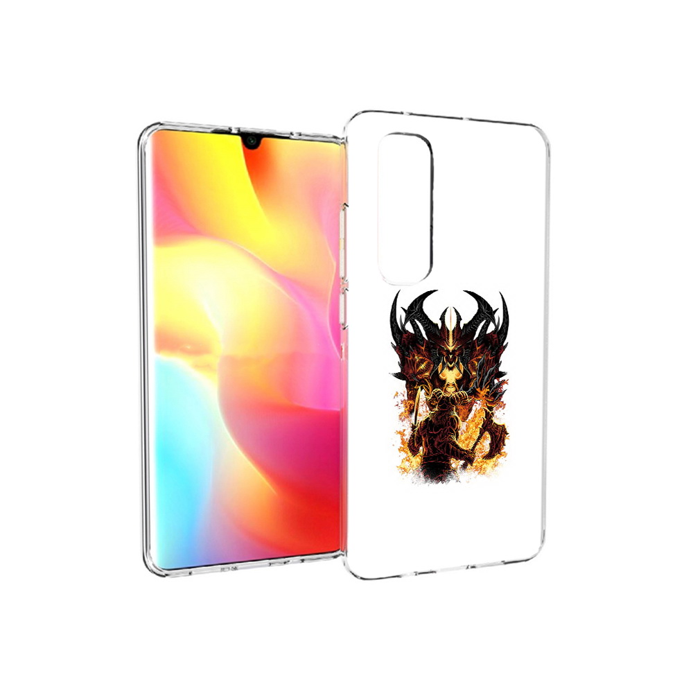 

Чехол MyPads Tocco для Xiaomi Mi Note 10 Lite демон shadow fiend (PT149714.254.318), Прозрачный, Tocco