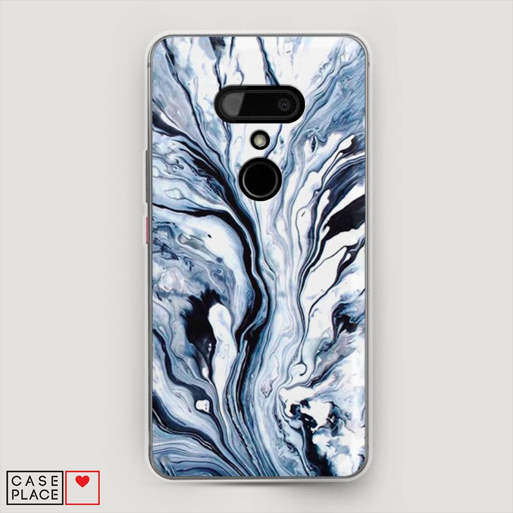 

Чехол Awog на HTC U12 / Эйчтиси U12 "Голубой минерал мрамор", Разноцветный, 102050-3