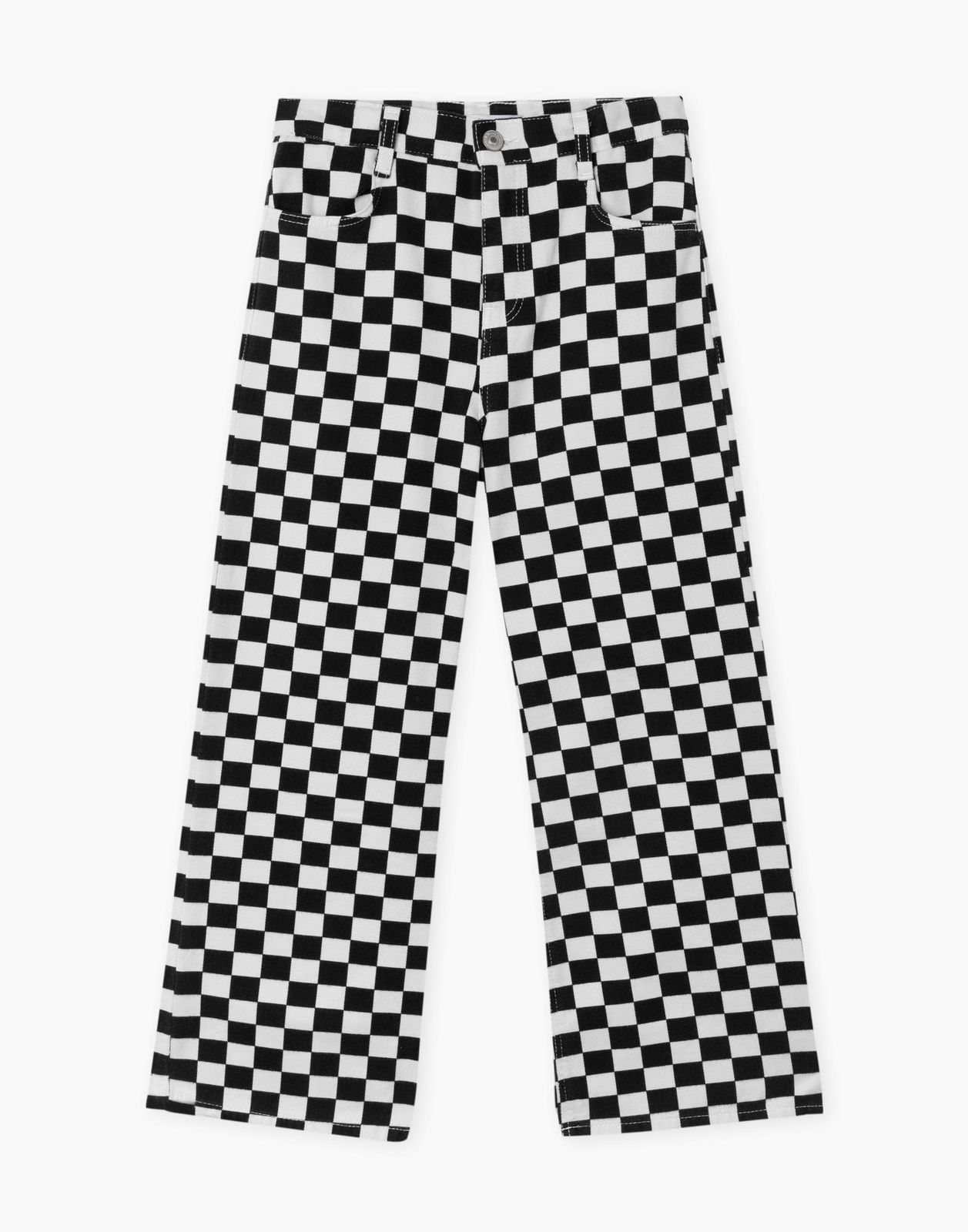 

Джинсы для девочки Gloria Jeans GJN032392 черный/молочный 7-8л/128, GJN032392