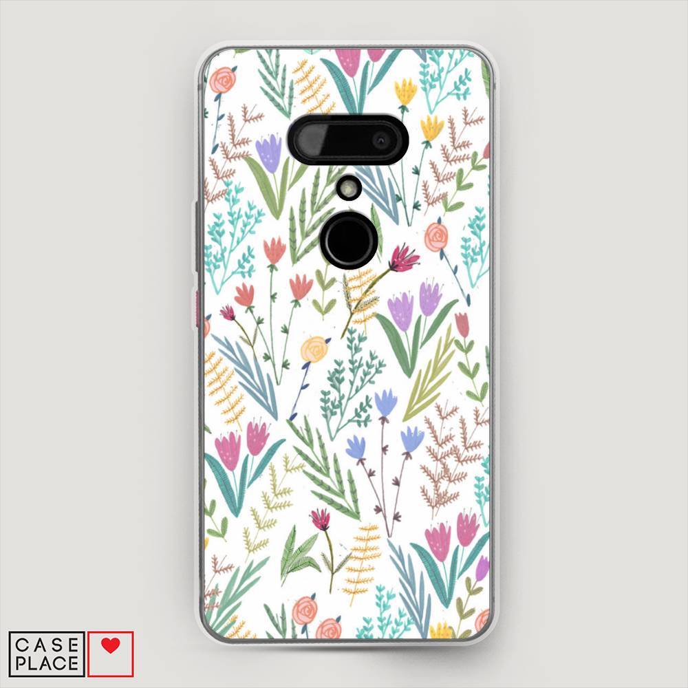 

Чехол Awog на HTC U12 / Эйчтиси U12 "Полевые цветы рисунок", Разноцветный, 102050-8