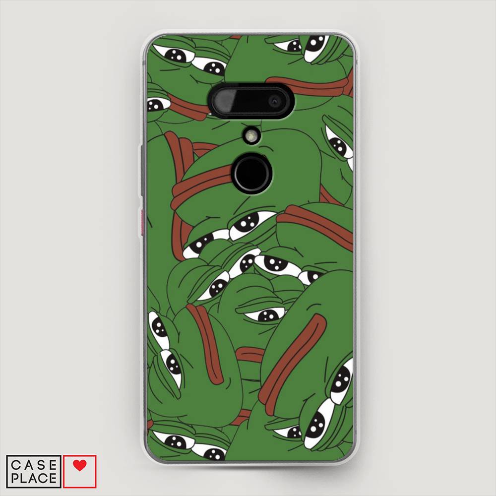 

Чехол Awog на HTC U12 / Эйчтиси U12 "Печальный frog", Разноцветный, 102050-9