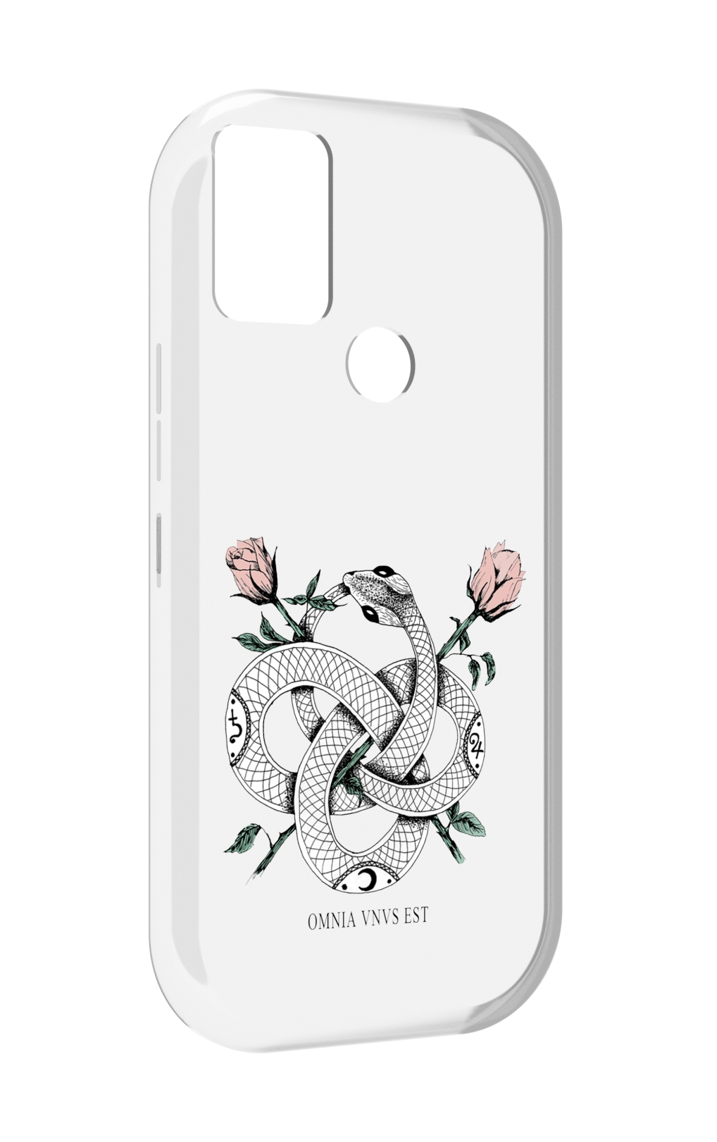 

Чехол MyPads нарисованная змея абстракция для UMIDIGI A9, Прозрачный, Tocco