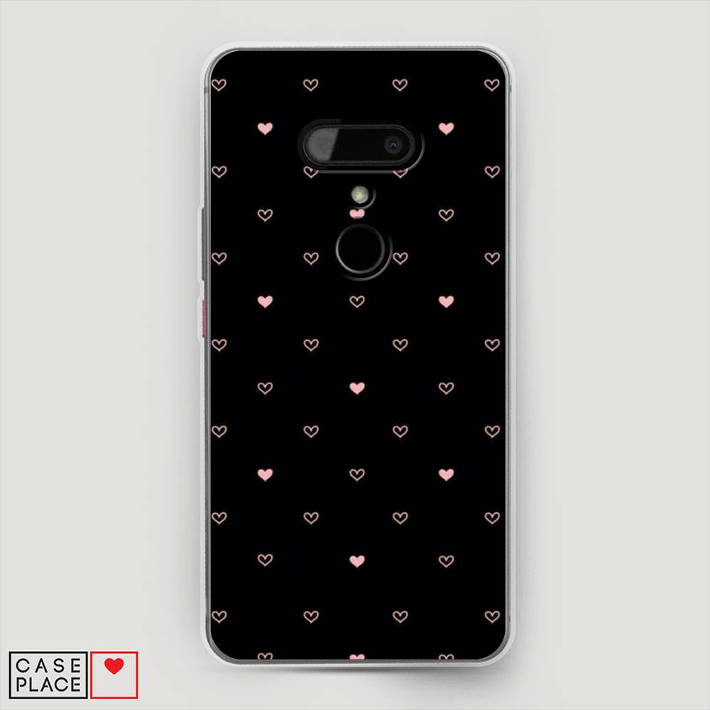 

Чехол Awog на HTC U12 / Эйчтиси U12 "Черный фон и сердечки", Разноцветный, 102050-3