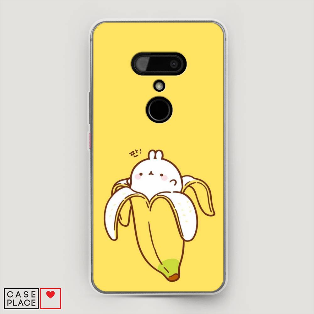 

Чехол Awog на HTC U12 / Эйчтиси U12 "Зайчик-бананчик", Разноцветный, 102050-2