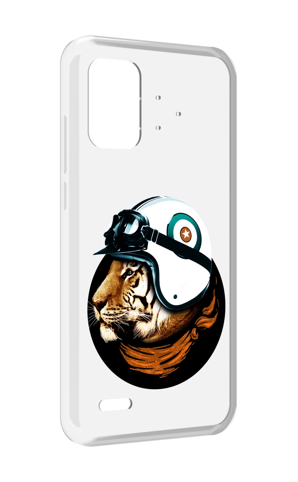 

Чехол MyPads Тигр в шлеме для UMIDIGI Bison Pro, Прозрачный, Tocco