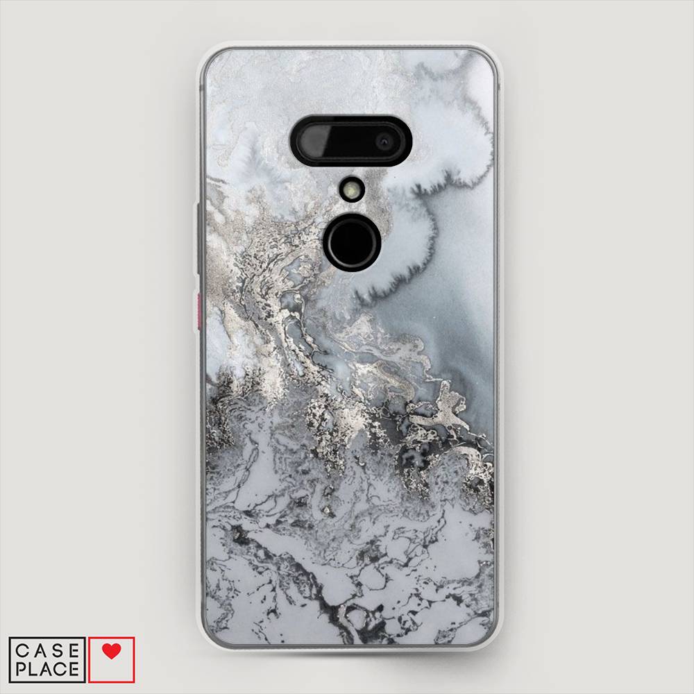 фото Чехол awog "морозная лавина серая" для htc u12