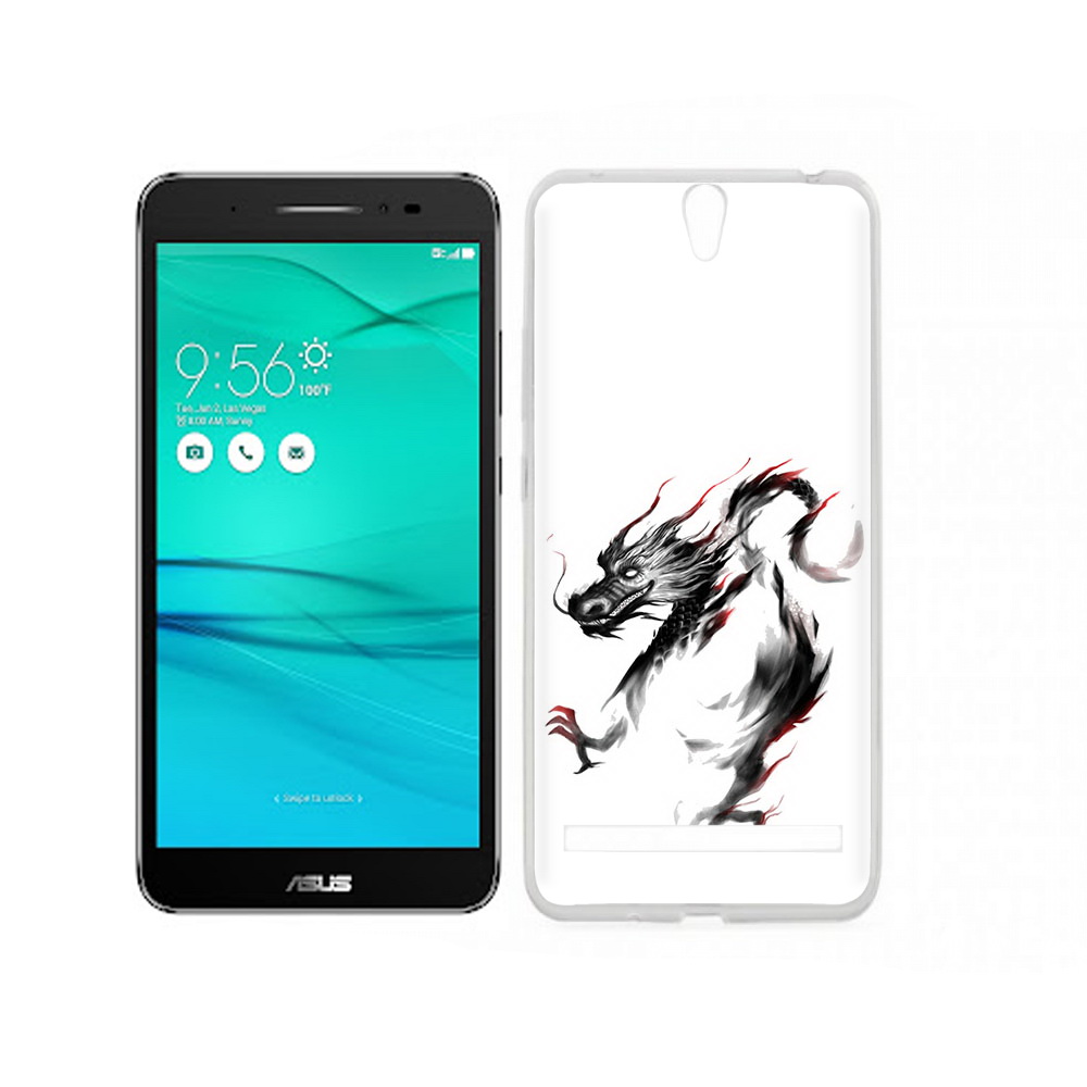 

Чехол MyPads Tocco для Asus ZenFone Go (ZB690KG) черный дракон, Прозрачный, Tocco
