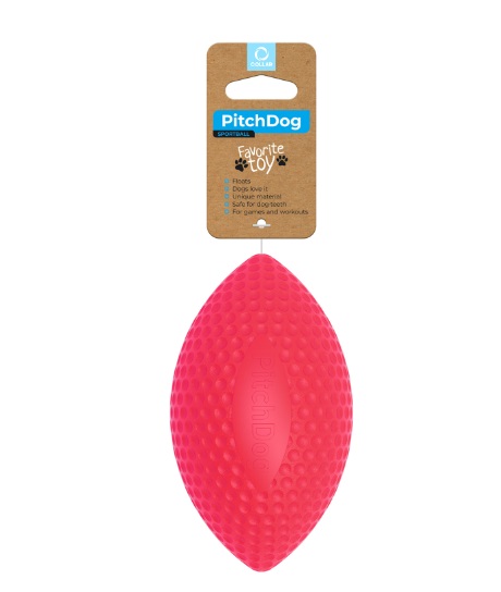 

Коллар Игрушка для собак PitchDog SPORTBALL Мяч-регби 9 см, в ассортименте, Collar розовый