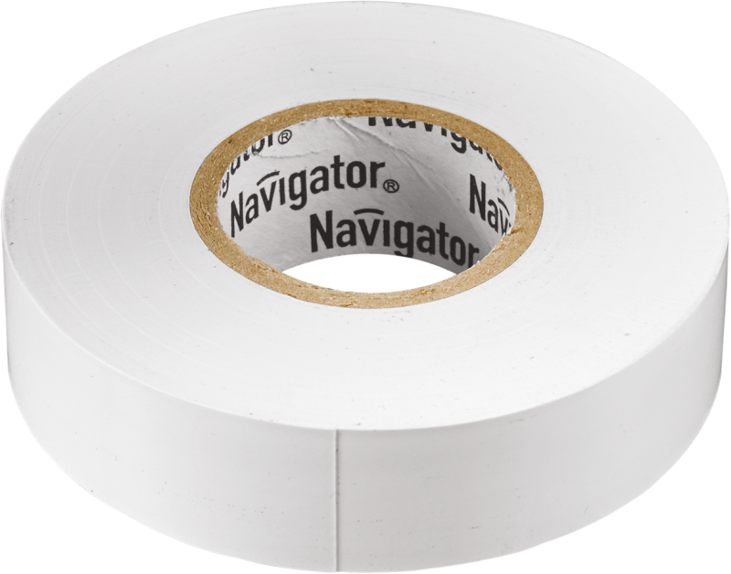 фото Изолента пвх 15мм (рул.20м) бел. nit-b15-20/wh navigator 71102