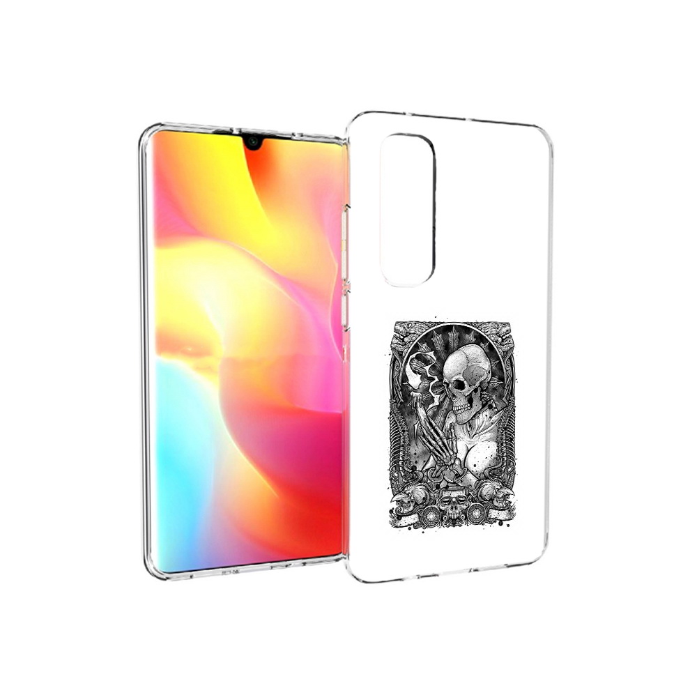 

Чехол MyPads Tocco для Xiaomi Mi Note 10 Lite девушка скелет (PT149714.254.316), Прозрачный, Tocco