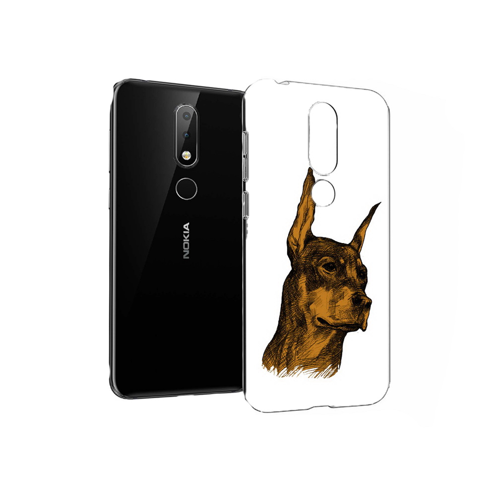 

Чехол MyPads Tocco для Nokia X6 скетч доберман (PT115295.99.605), Прозрачный, Tocco