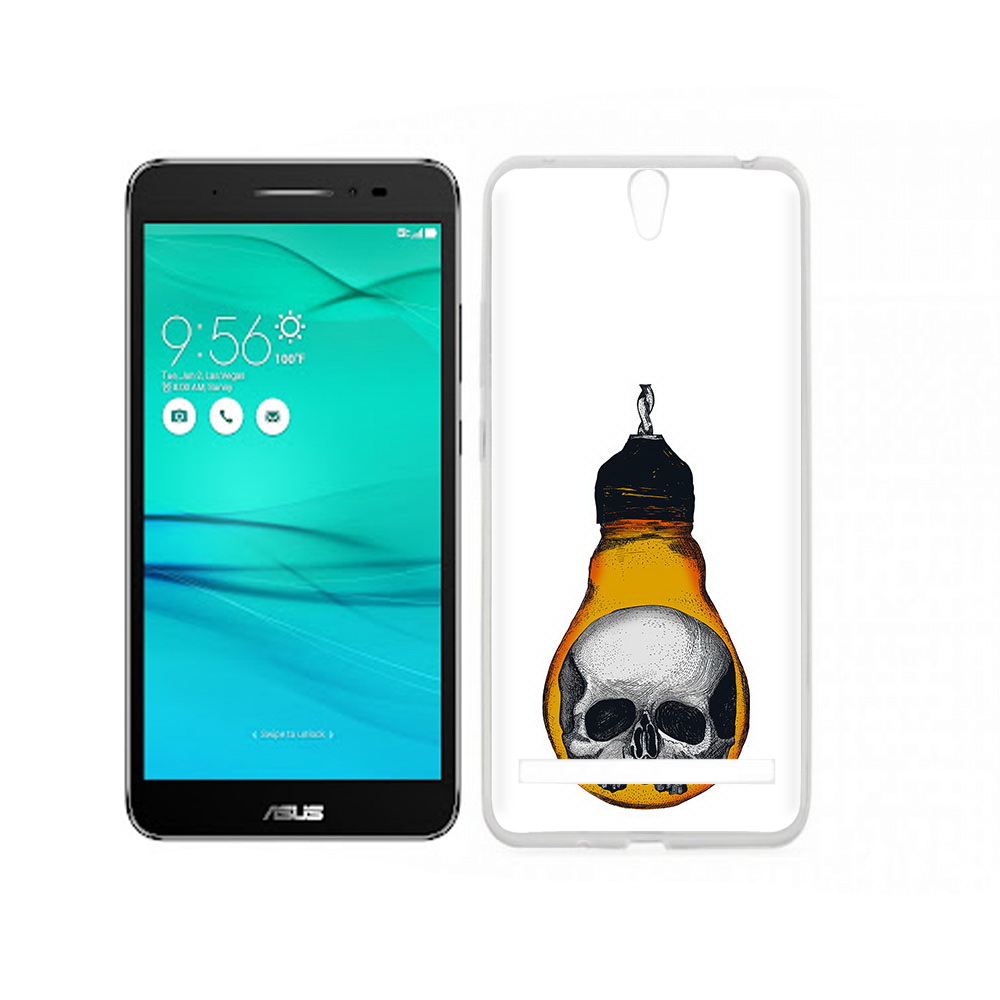 

Чехол MyPads Tocco для Asus ZenFone Go (ZB690KG) череп в лампочке, Прозрачный, Tocco