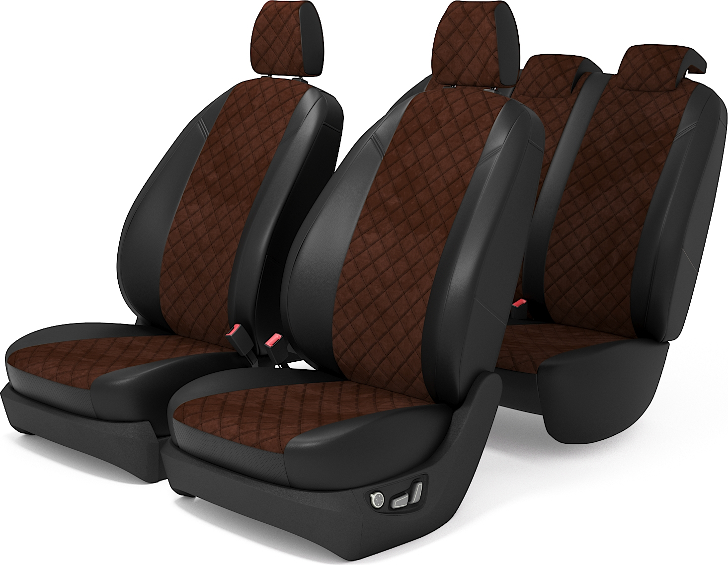 

Авточехлы для Шкода Октавия А7 с 2013 по 2020 год,, Коричневый, POctaviaA7Ambiente