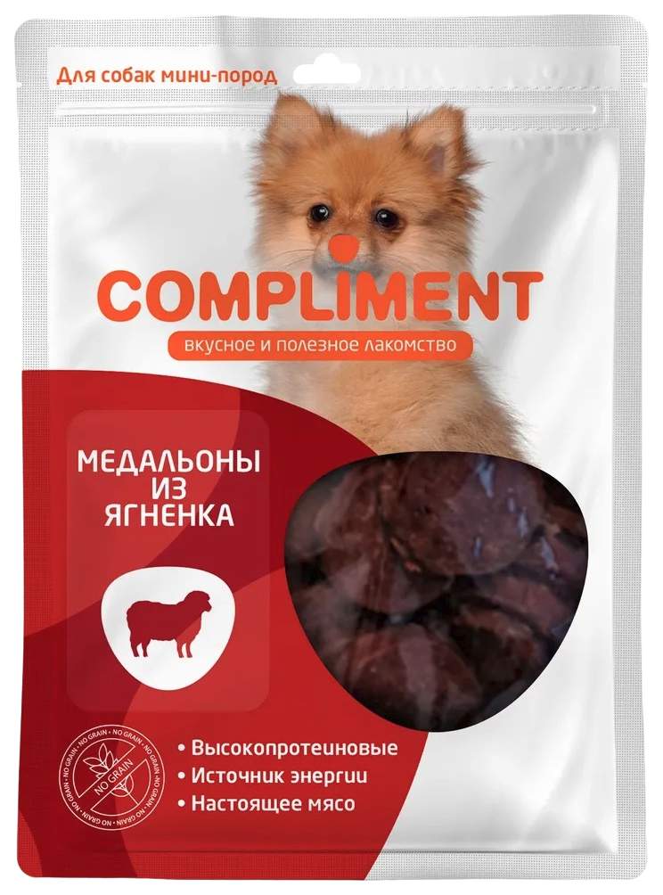 фото Лакомство для собак compliment медальоны, для мини-пород, ягненок, 20 г