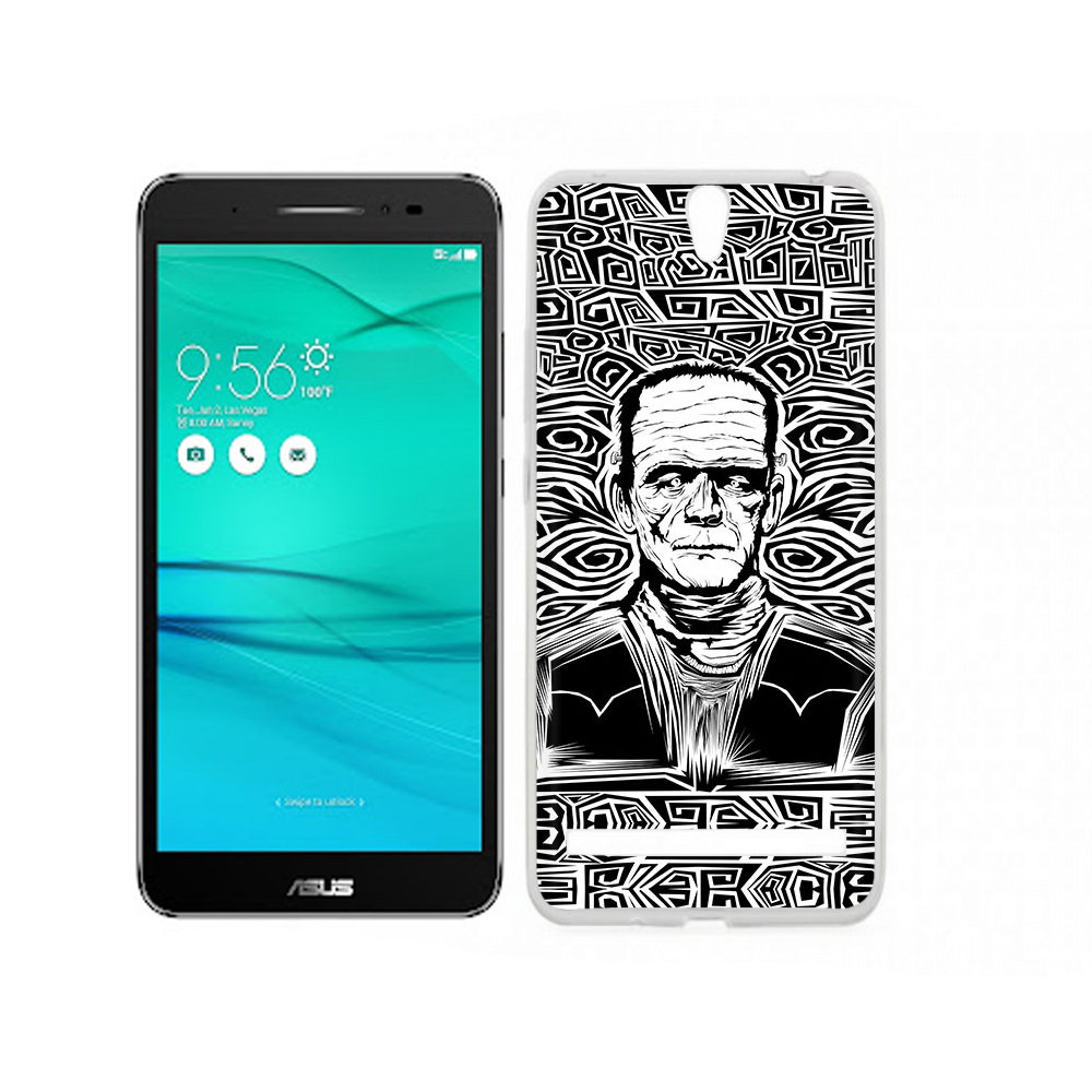 

Чехол MyPads Tocco для Asus ZenFone Go (ZB690KG) франкенштейн черно белый, Прозрачный, Tocco