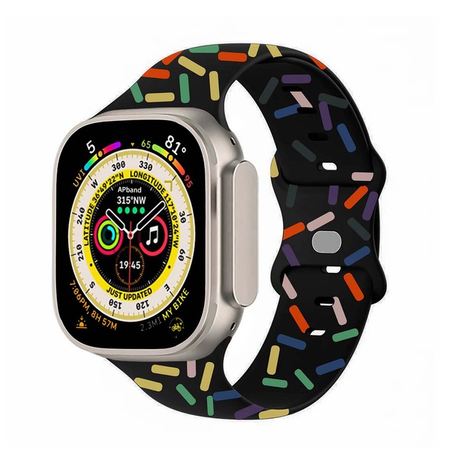 

Силиконовый ремешок для Apple Pride Edition black 42/44/45/49mm, Черный, Simple