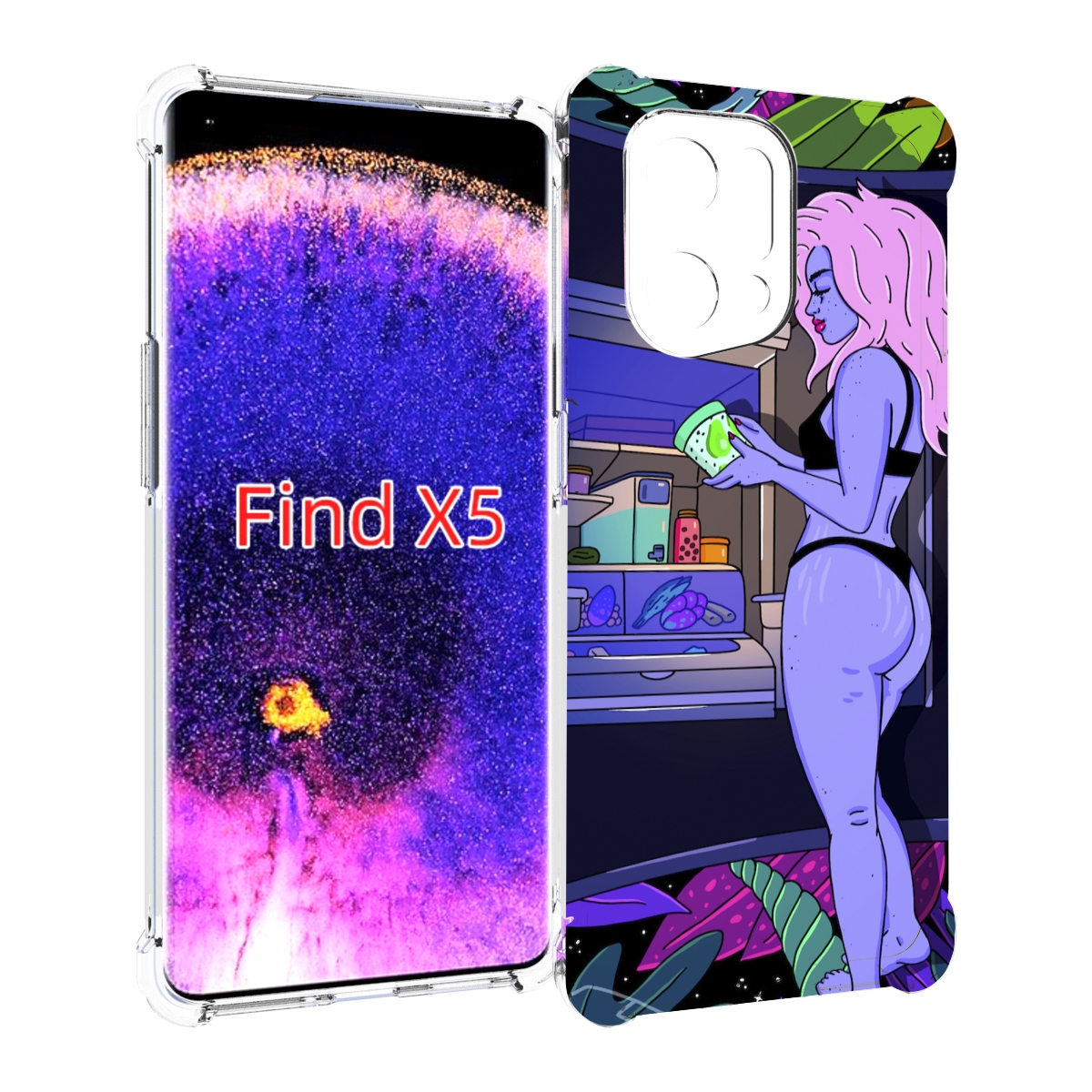 

Чехол MyPads девушка любит покушать женский для Oppo Find X5, Прозрачный, Tocco