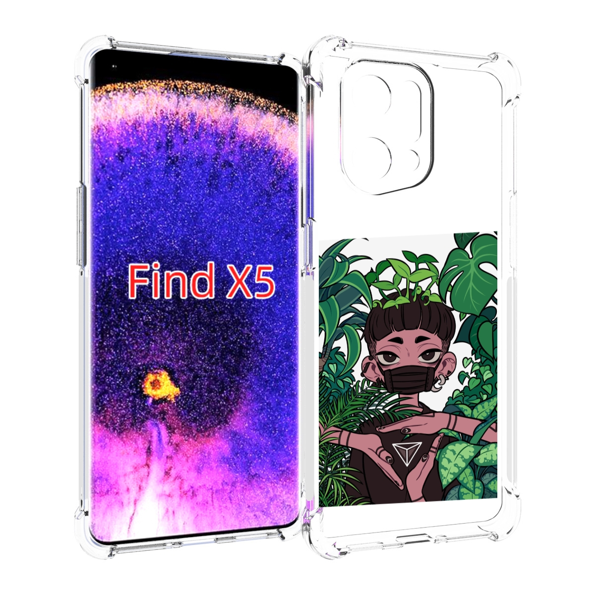 

Чехол MyPads девушка в природе женский для Oppo Find X5, Прозрачный, Tocco