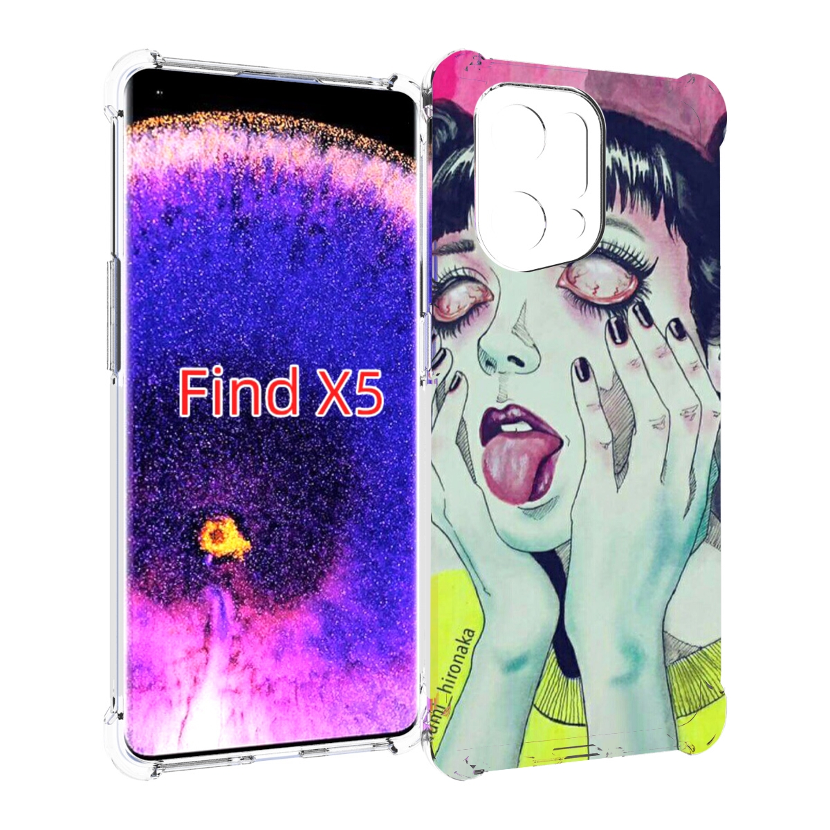 

Чехол MyPads девушка без зрачков для Oppo Find X5, Прозрачный, Tocco