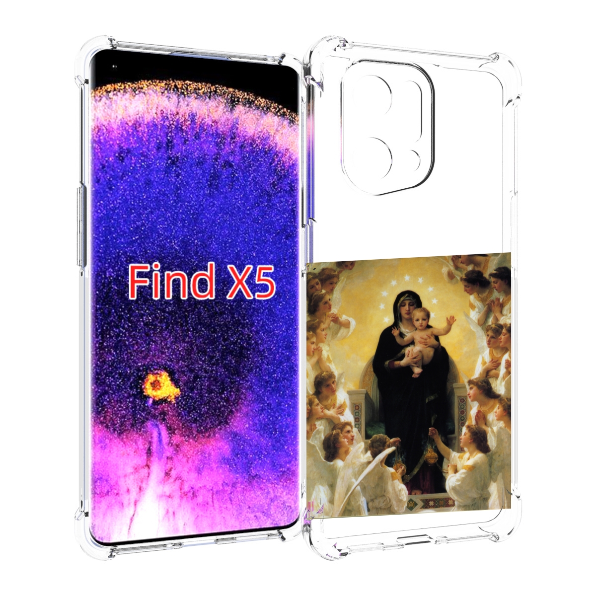 

Чехол MyPads дева-мария для Oppo Find X5, Прозрачный, Tocco