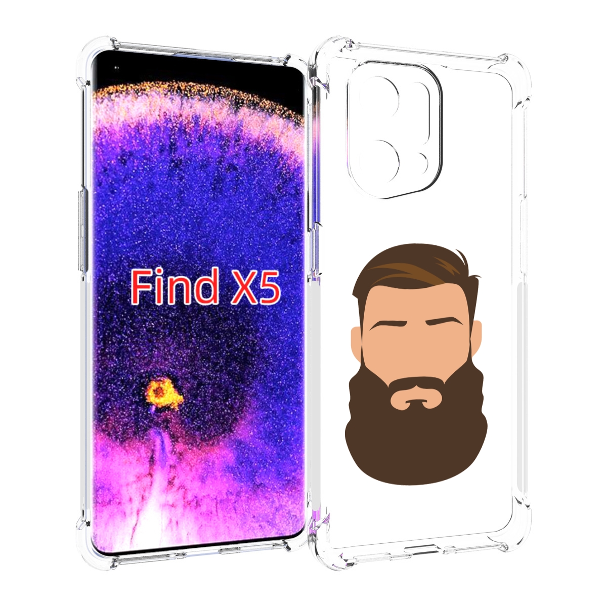 

Чехол MyPads густая-борода для Oppo Find X5, Прозрачный, Tocco
