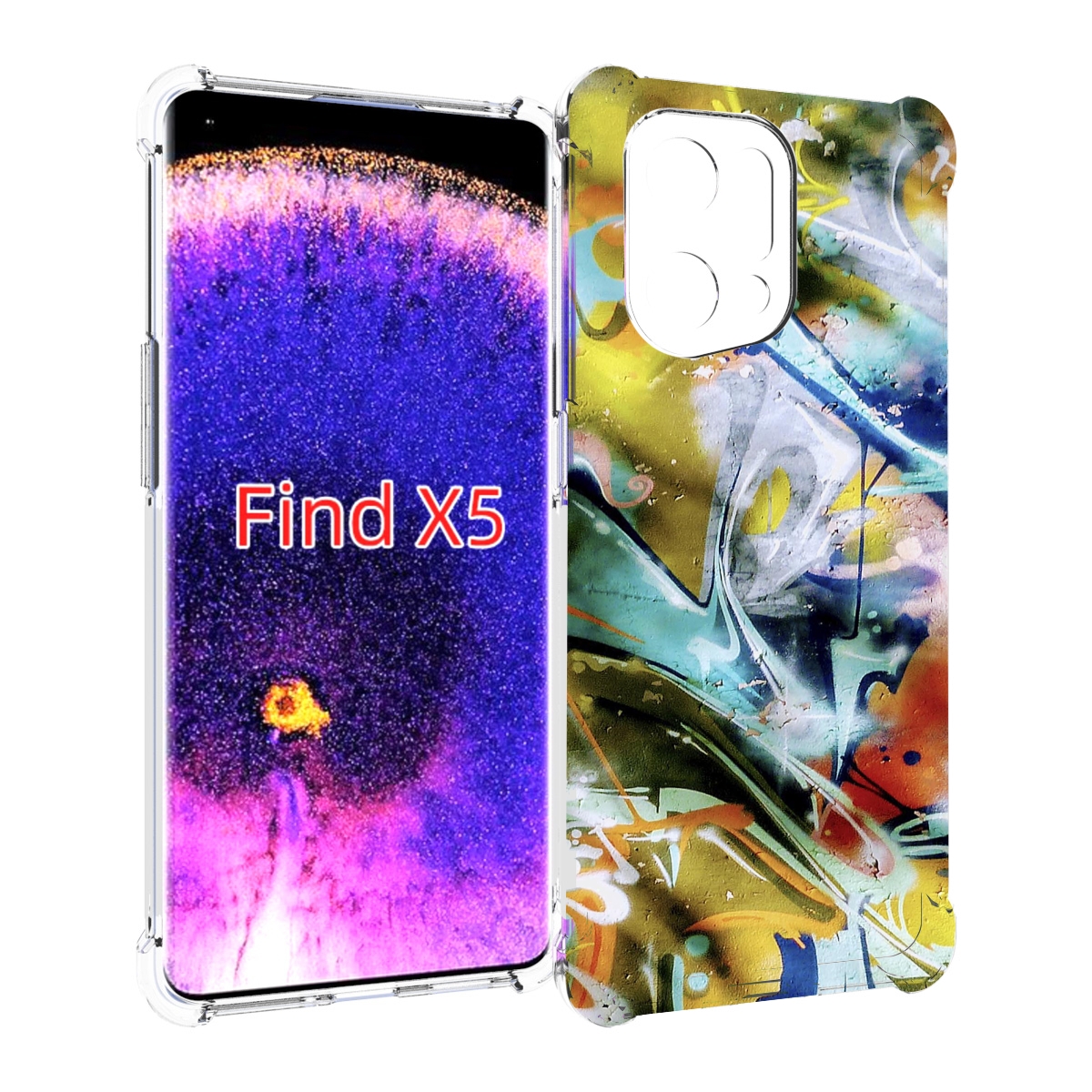 

Чехол MyPads граффити-хаос для Oppo Find X5, Прозрачный, Tocco