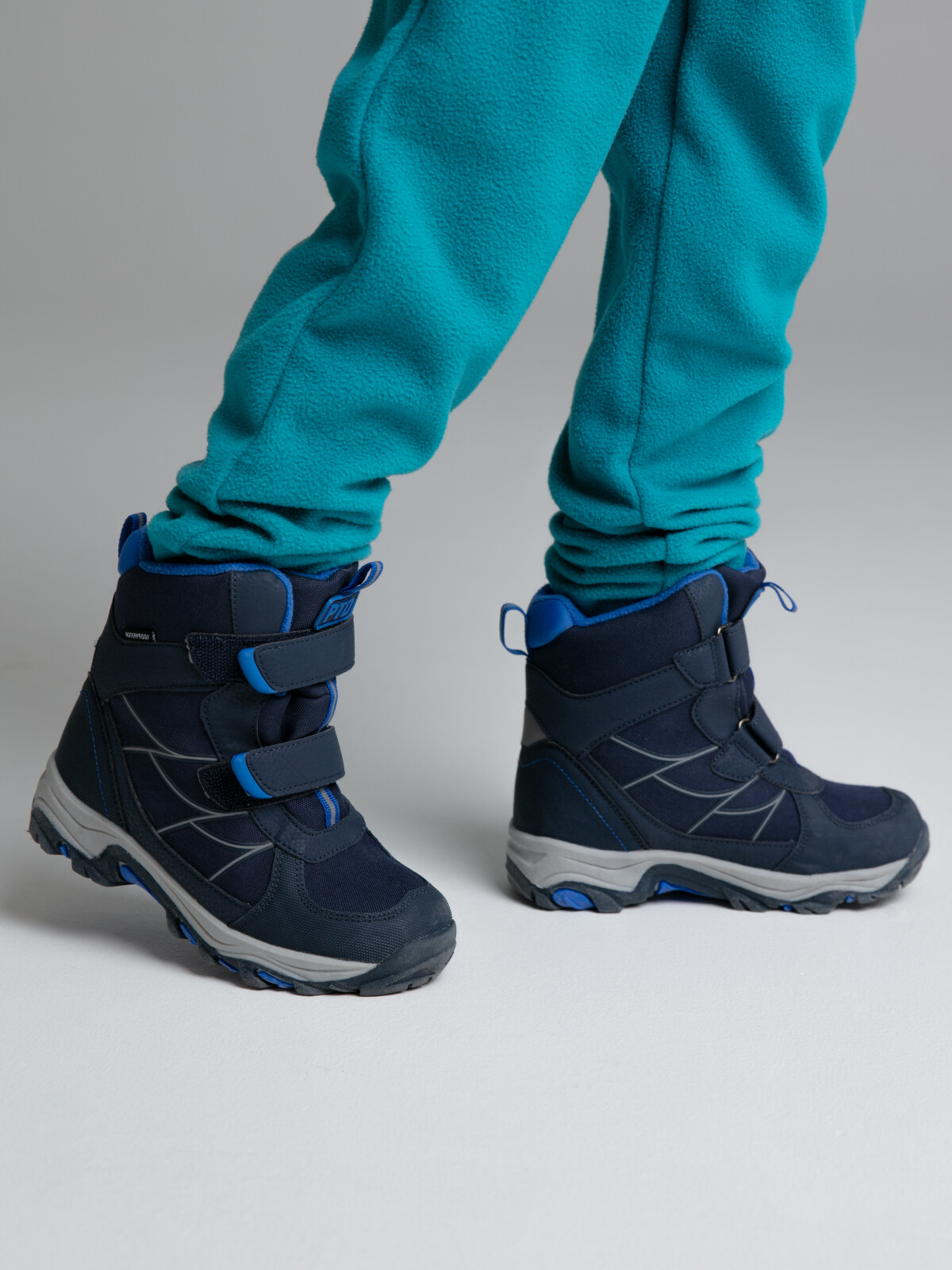 Зимние мембранные ботинки для мальчика PlayToday, тёмно-синий,голубой, 33
