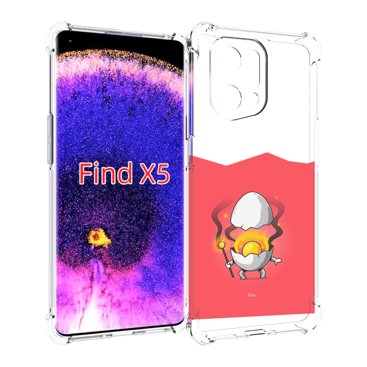

Чехол MyPads горелое яйцо для Oppo Find X5, Прозрачный, Tocco
