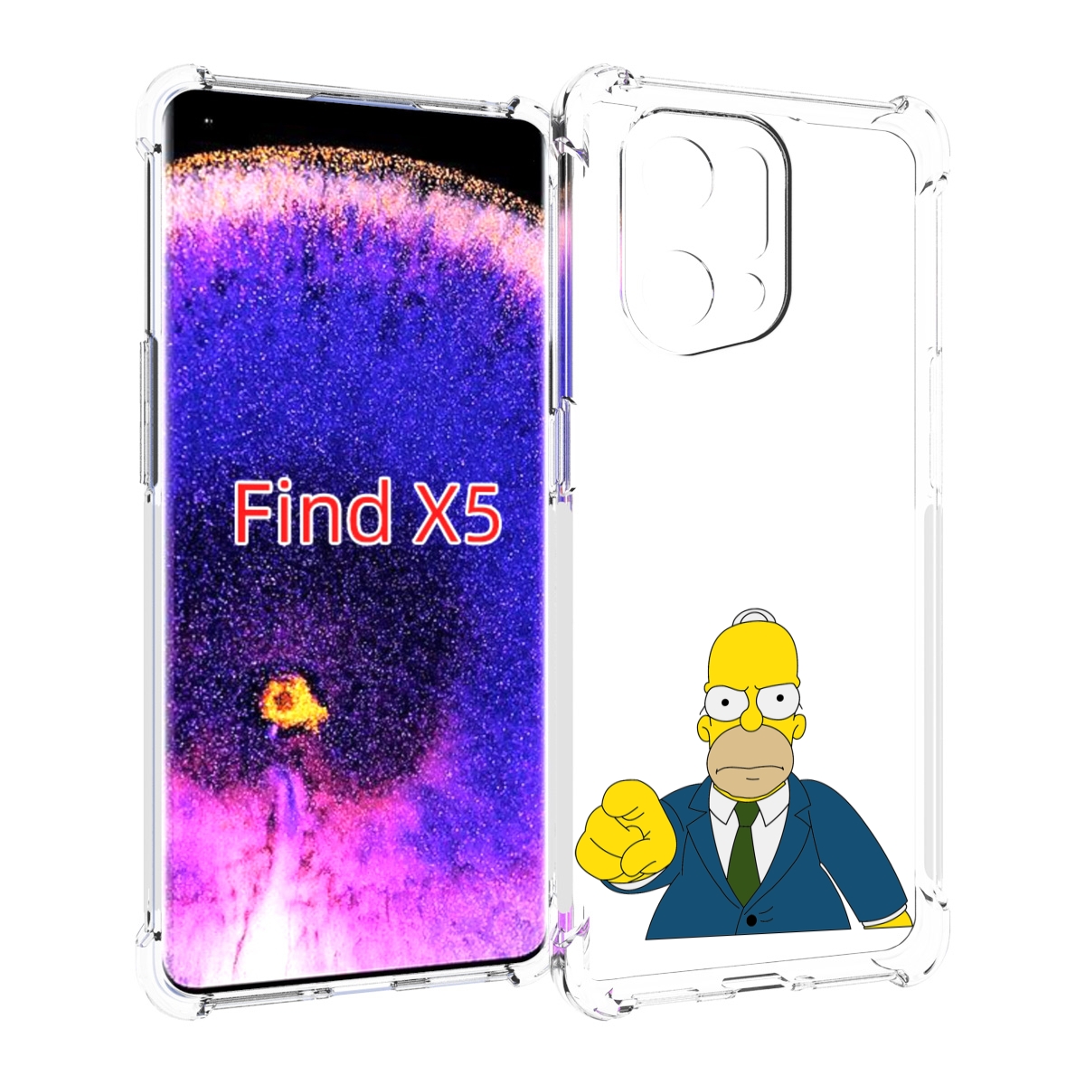 

Чехол MyPads гомер-злой для Oppo Find X5, Прозрачный, Tocco