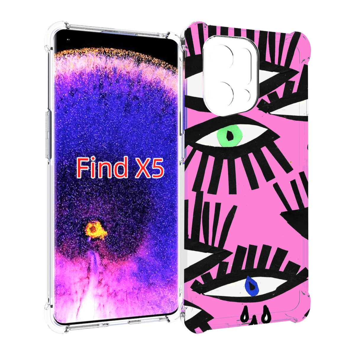 

Чехол MyPads глазки абстракция для Oppo Find X5, Прозрачный, Tocco